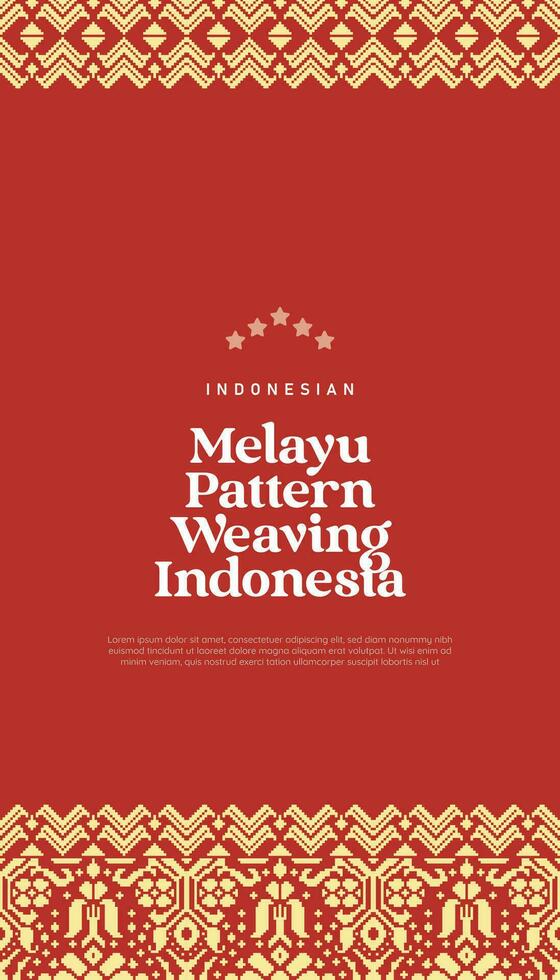 indonesiano melayunese modello tessitura illustrazione vettore