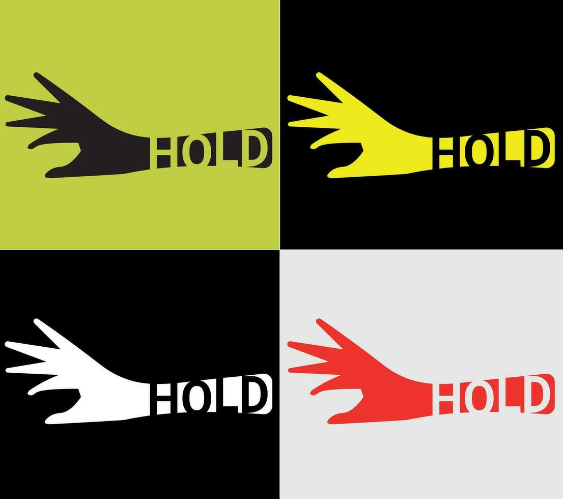 mano hold negativo logotipo, elementi colore variazione astratto icona. moderno logotipo, attività commerciale modello. vettore