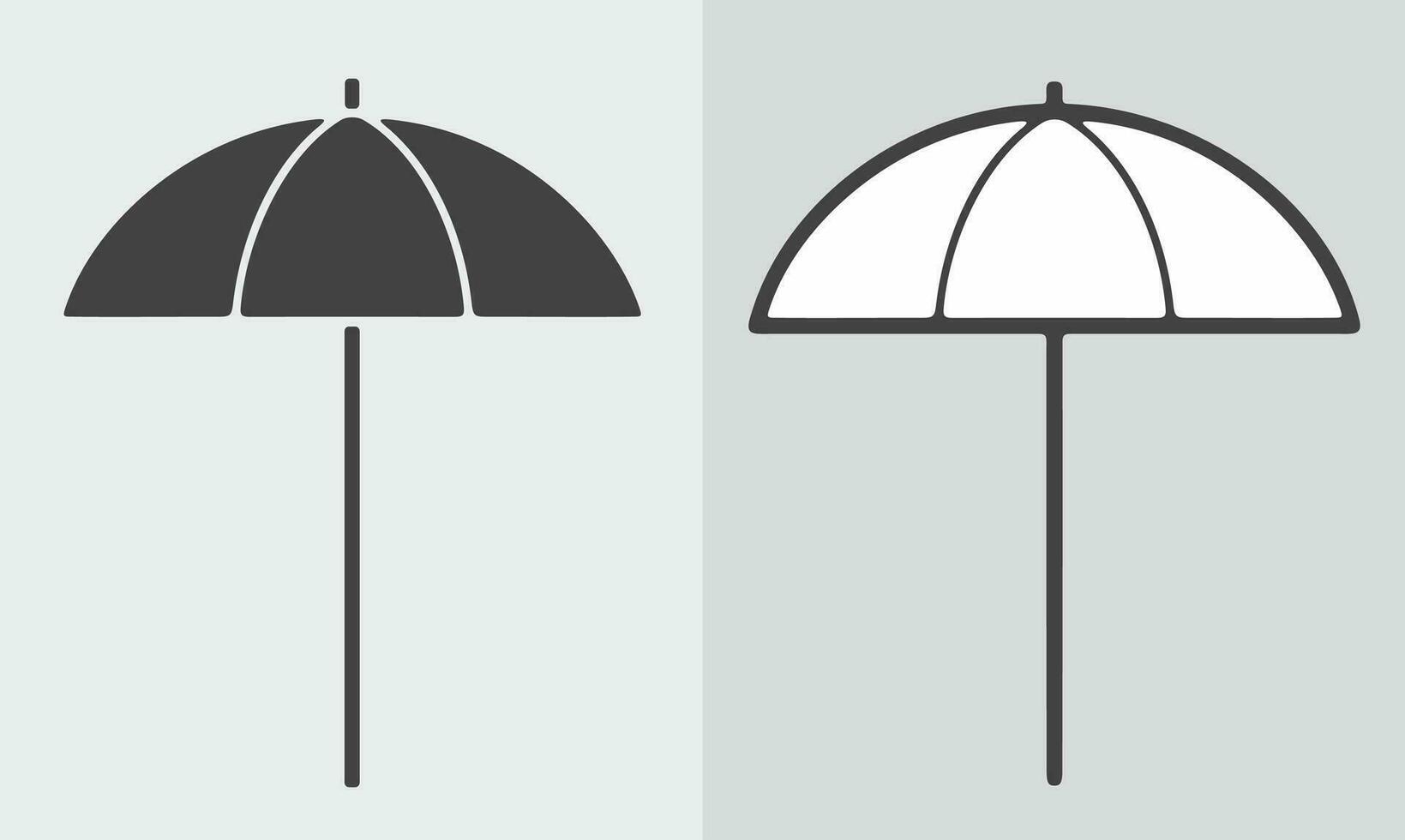 ombrello icona su un' sfondo. vettore illustrazione.