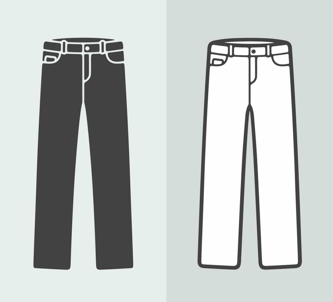 Uomini jean pantaloni icona su un' sfondo. vettore illustrazione.
