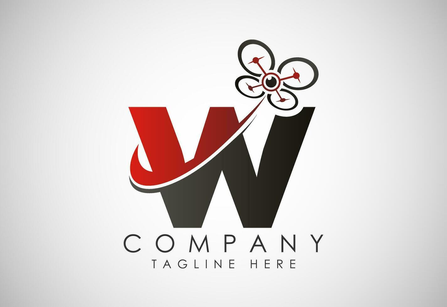 lettera w fuco logo design vettore modello. fuco tecnologia logo cartello simbolo