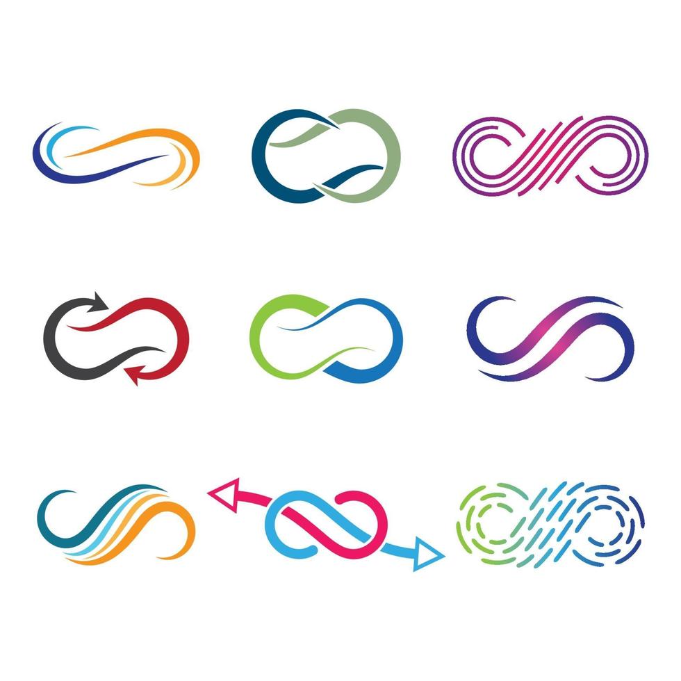 immagini del logo infinito vettore