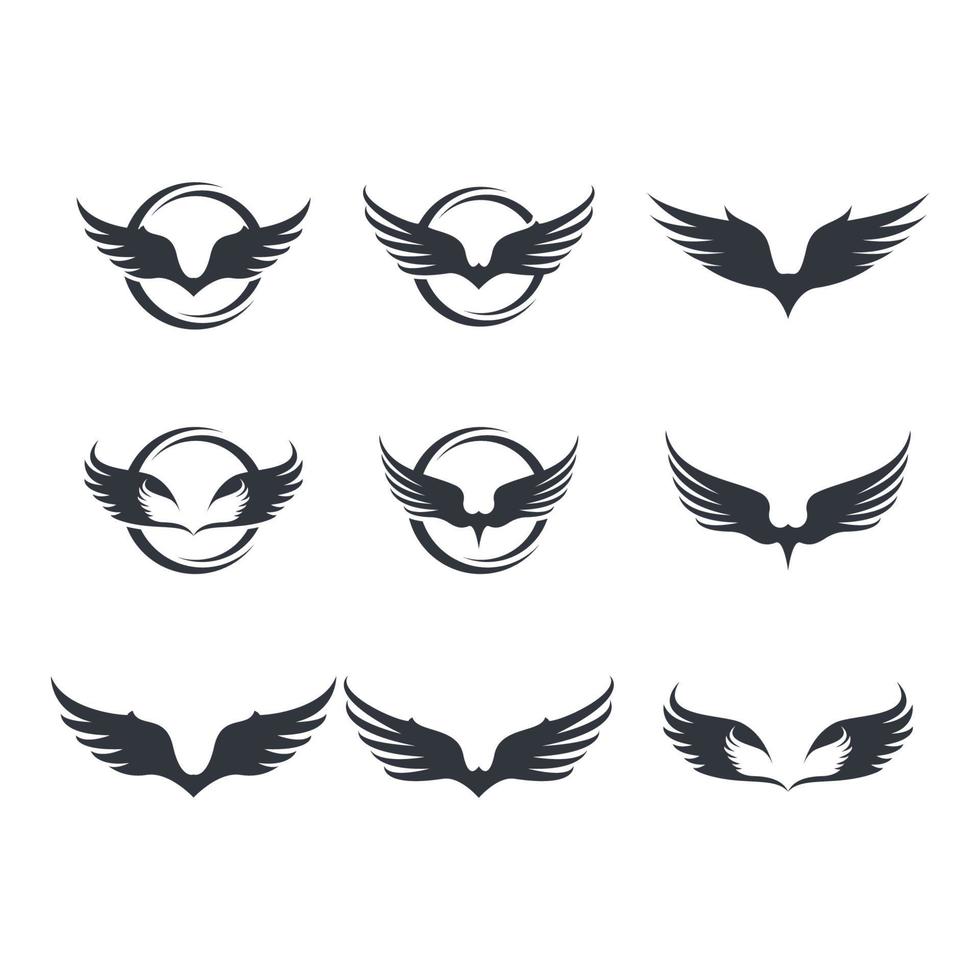 immagini del logo dell'ala vettore
