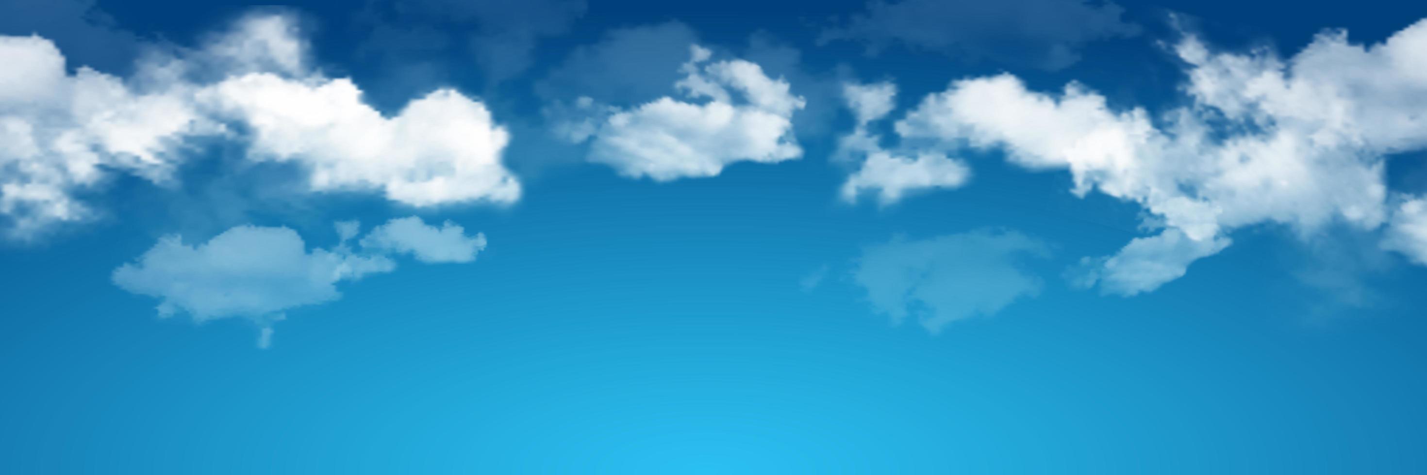 skyscape realistico di vettore. cielo con nuvole. tramonto. vettore