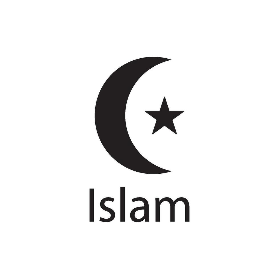 Islam religioso simbolo icona vettore