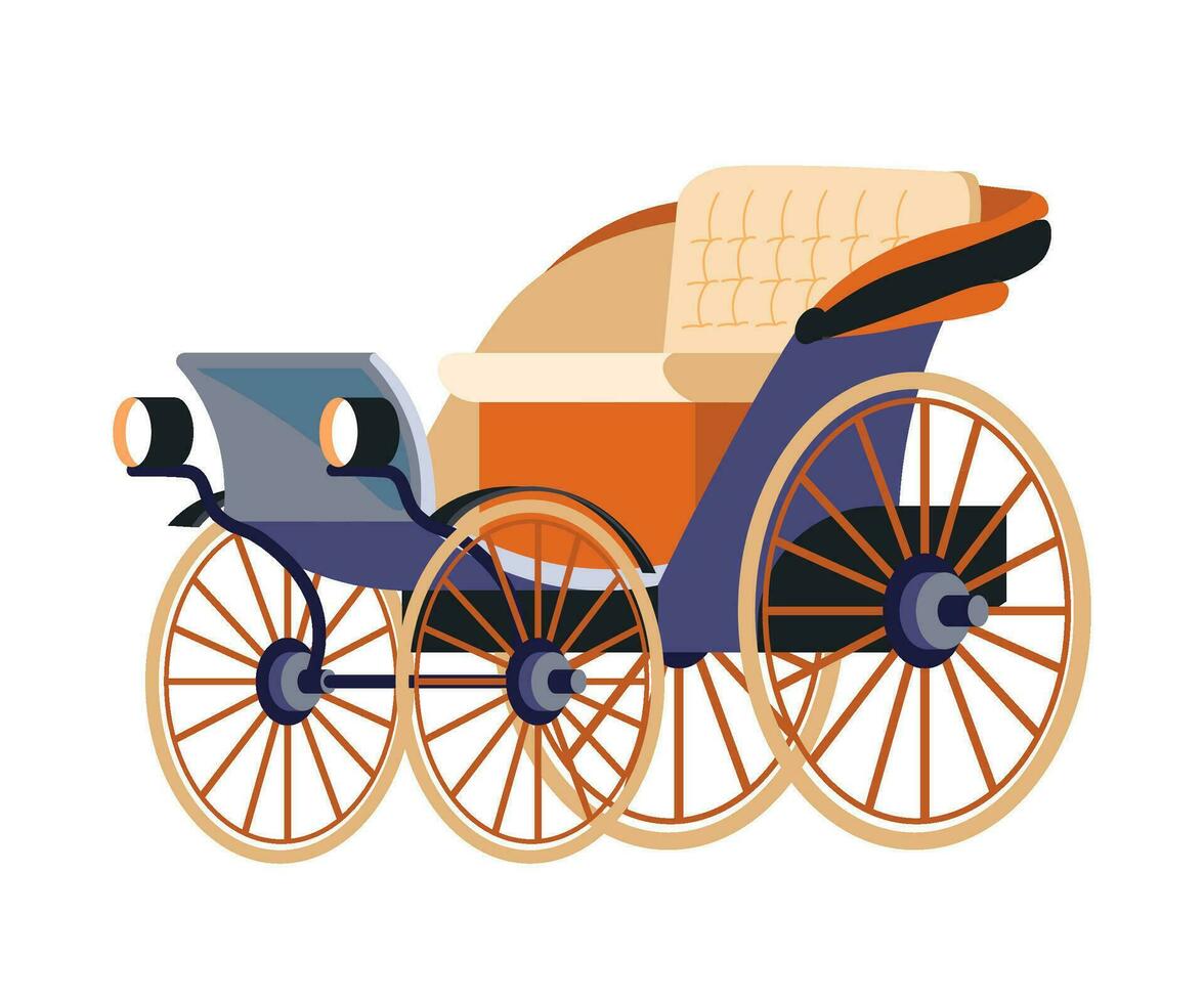 retrò carrozza con no tetto, Vintage ▾ trasporto vettore