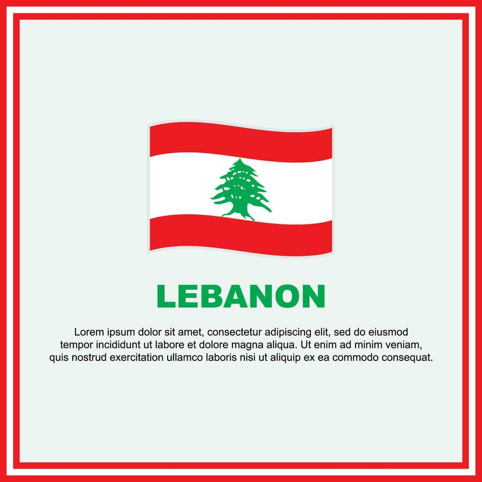 Libano bandiera sfondo design modello. Libano indipendenza giorno bandiera sociale media inviare. Libano bandiera vettore
