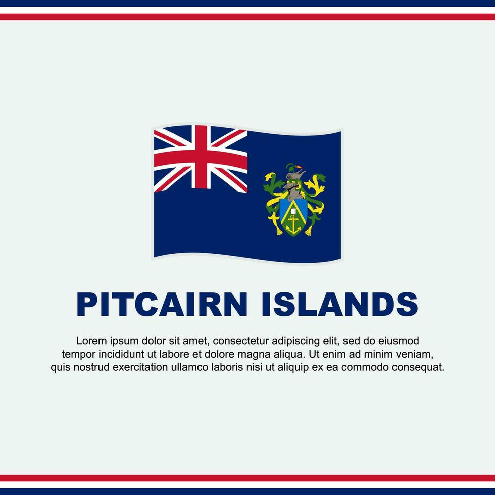 pitcairn isole bandiera sfondo design modello. pitcairn isole indipendenza giorno bandiera sociale media inviare. pitcairn isole design vettore