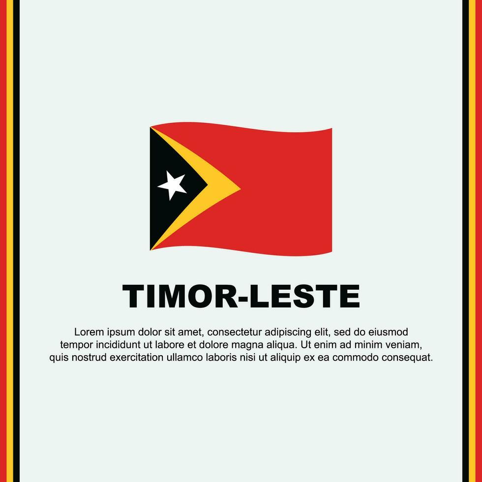 timor leste bandiera sfondo design modello. timor leste indipendenza giorno bandiera sociale media inviare. timor leste cartone animato vettore