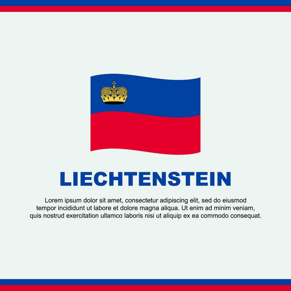 Liechtenstein bandiera sfondo design modello. Liechtenstein indipendenza giorno bandiera sociale media inviare. Liechtenstein cartone animato vettore