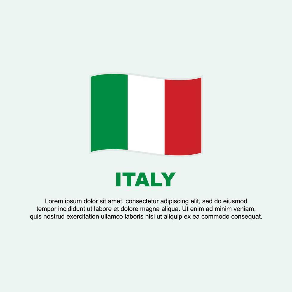 Italia bandiera sfondo design modello. Italia indipendenza giorno bandiera sociale media inviare. Italia sfondo vettore