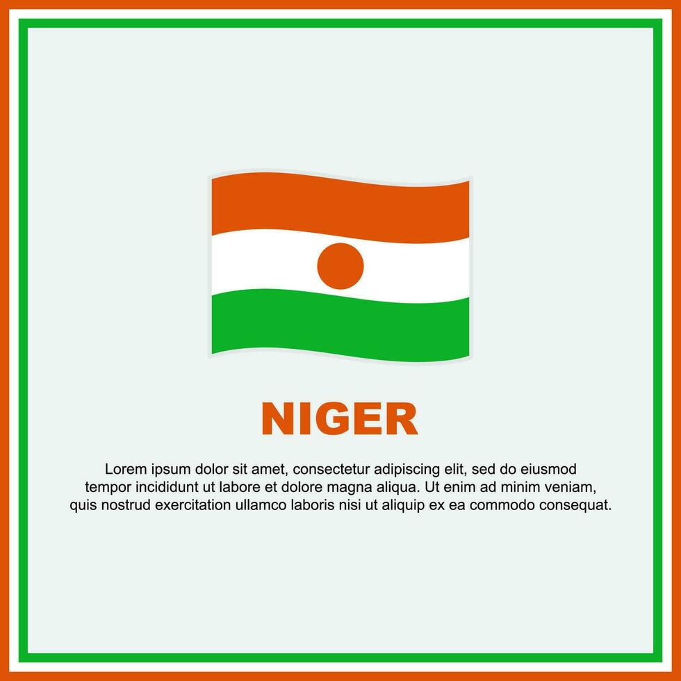 Niger bandiera sfondo design modello. Niger indipendenza giorno bandiera sociale media inviare. Niger bandiera vettore
