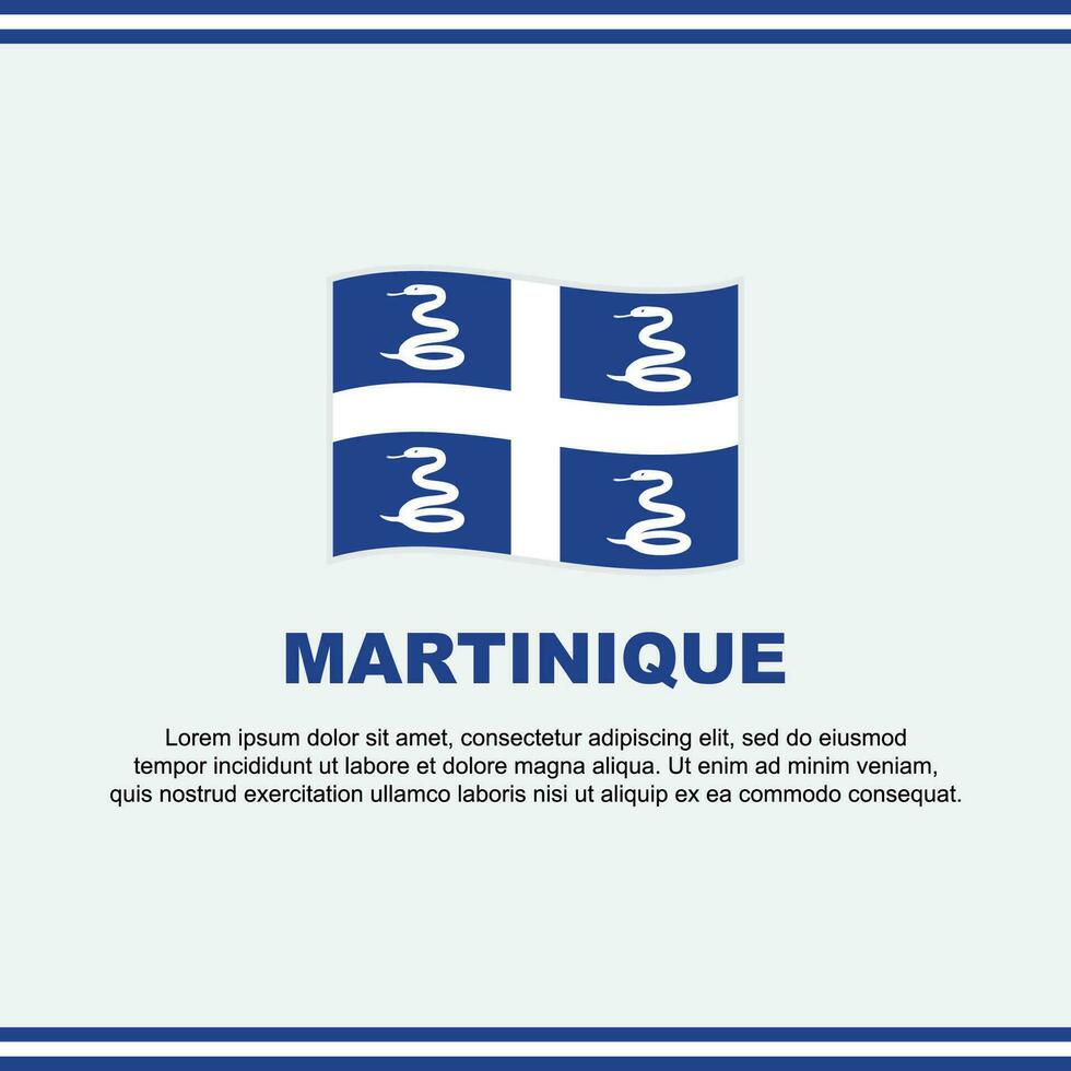 Martinica bandiera sfondo design modello. Martinica indipendenza giorno bandiera sociale media inviare. Martinica design vettore