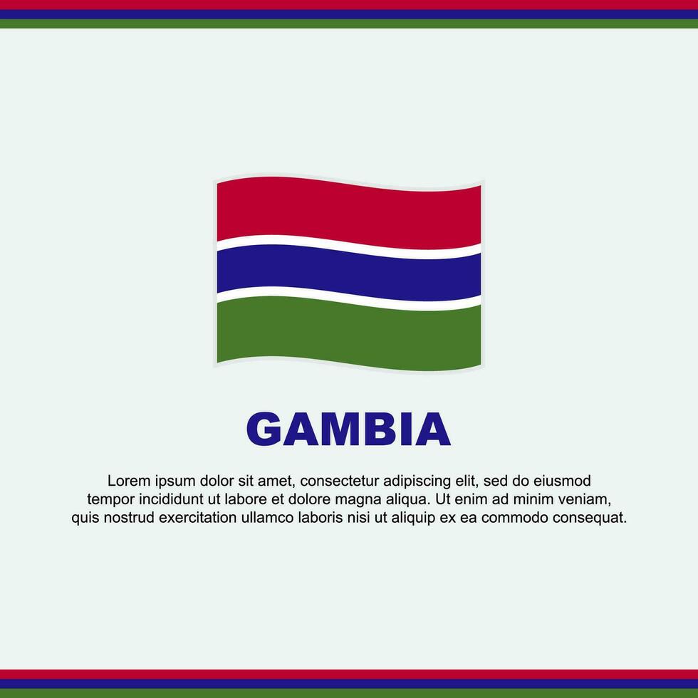 Gambia bandiera sfondo design modello. Gambia indipendenza giorno bandiera sociale media inviare. Gambia design vettore