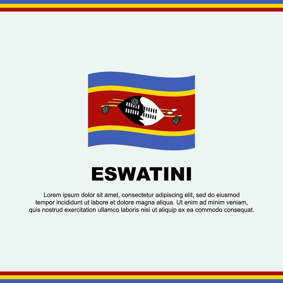 eswatini bandiera sfondo design modello. eswatini indipendenza giorno bandiera sociale media inviare. eswatini design vettore