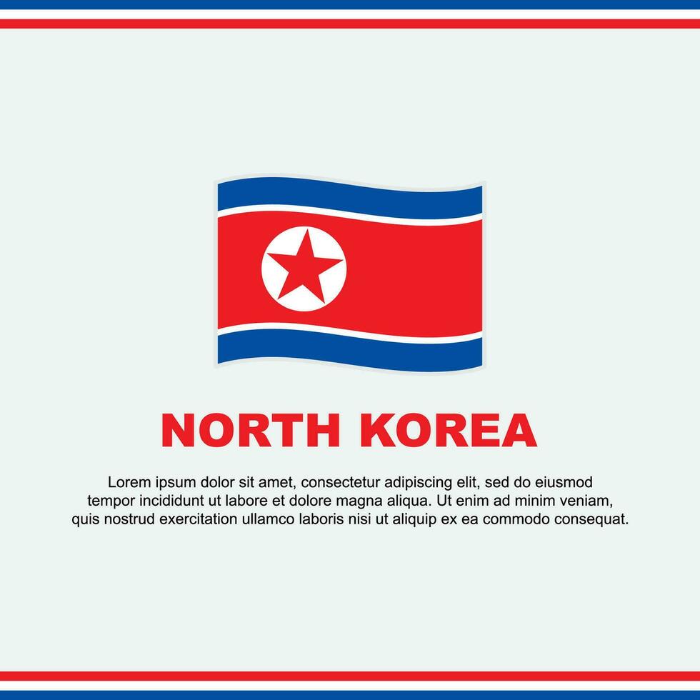 nord Corea bandiera sfondo design modello. nord Corea indipendenza giorno bandiera sociale media inviare. nord Corea design vettore