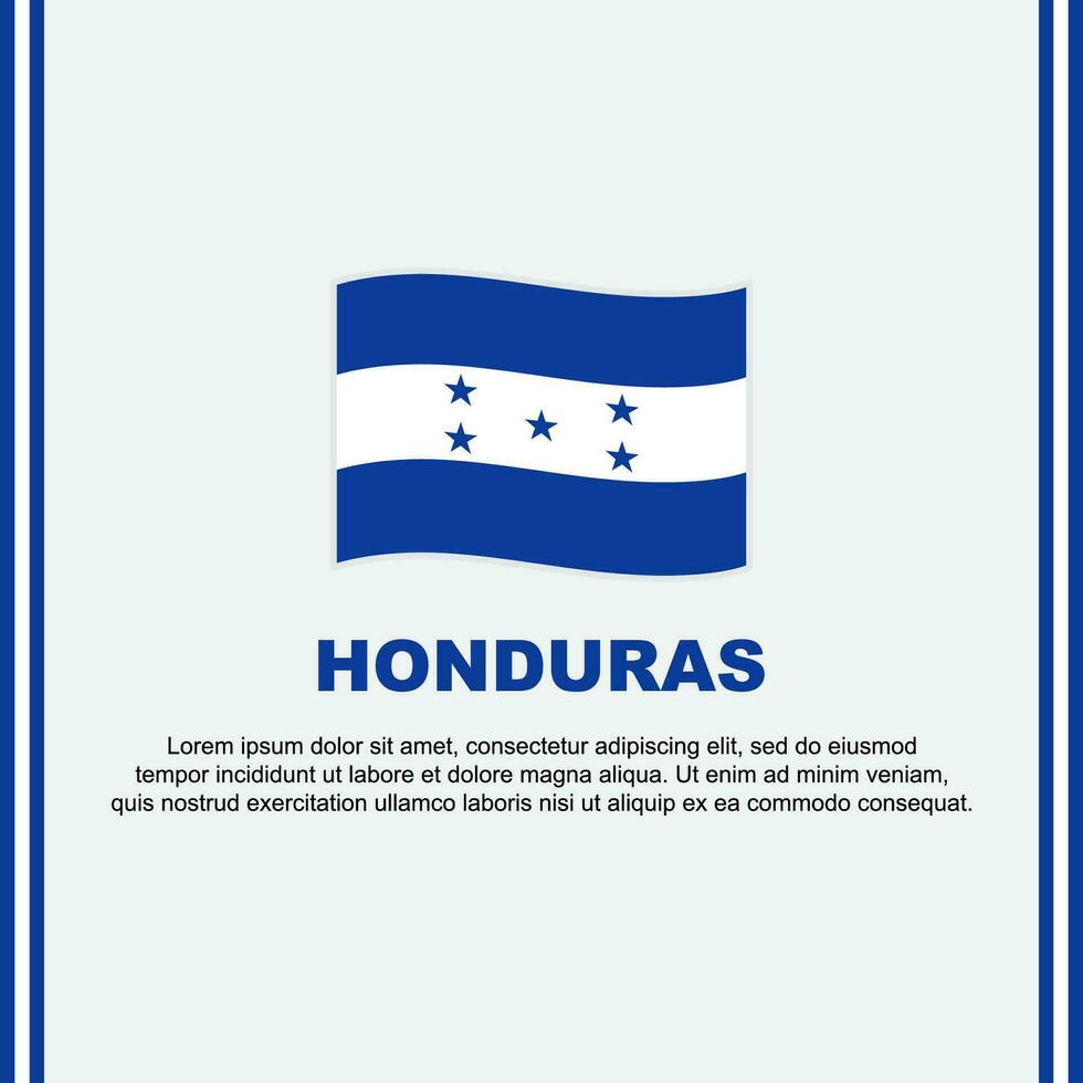 Honduras bandiera sfondo design modello. Honduras indipendenza giorno bandiera sociale media inviare. cartone animato vettore