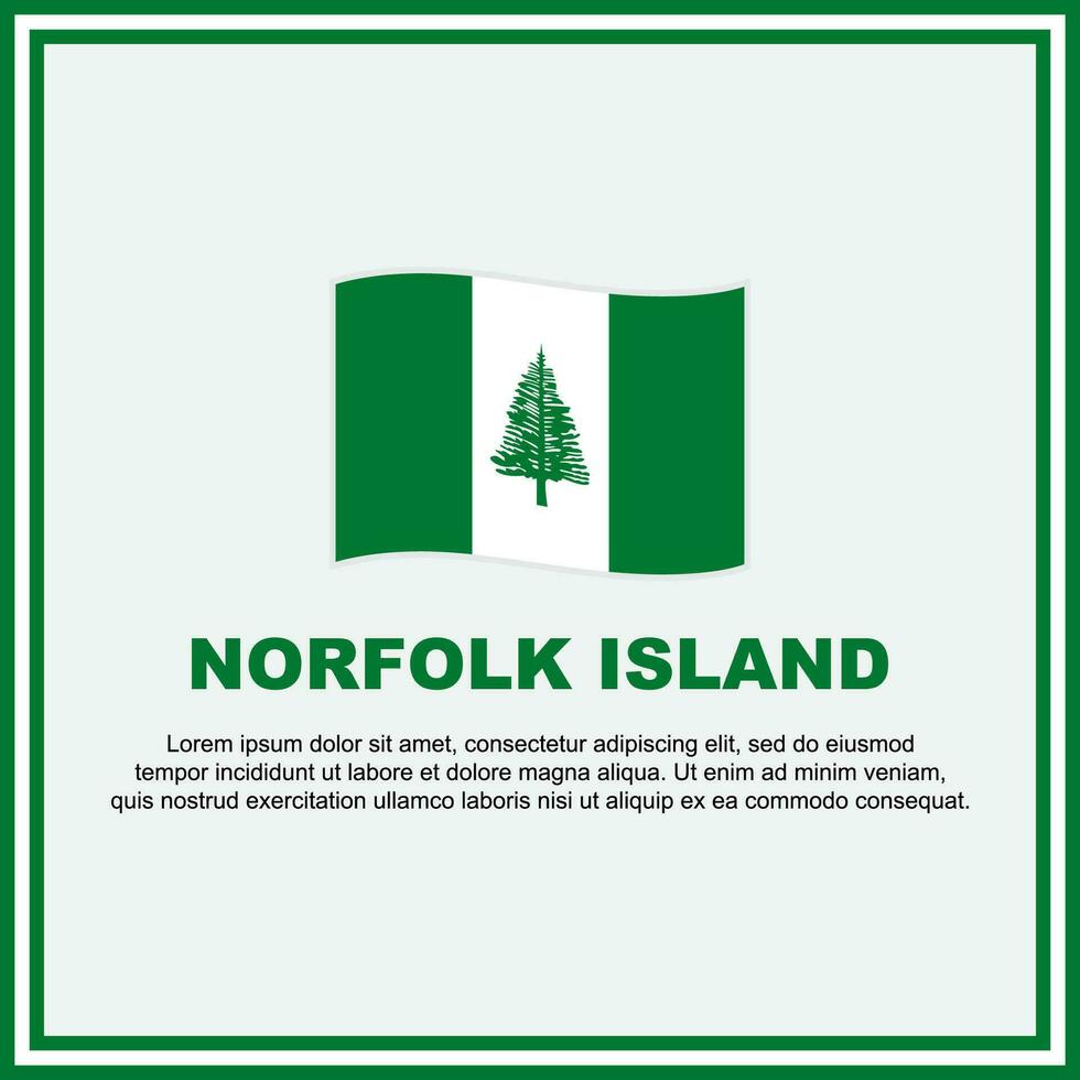norfolk isola bandiera sfondo design modello. norfolk isola indipendenza giorno bandiera sociale media inviare. norfolk isola bandiera vettore