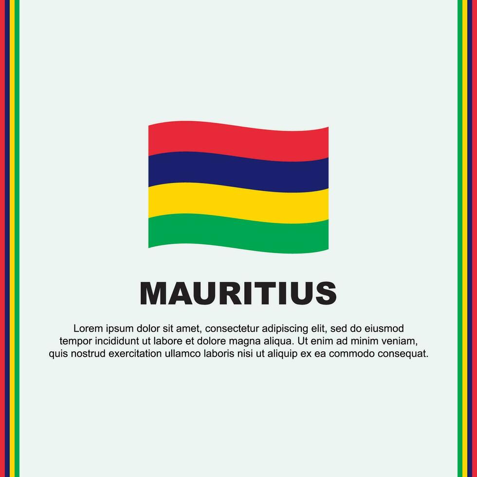 mauritius bandiera sfondo design modello. mauritius indipendenza giorno bandiera sociale media inviare. mauritius cartone animato vettore