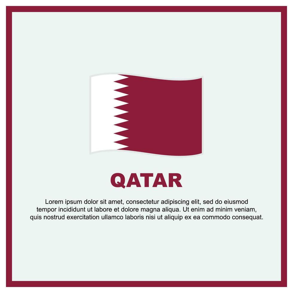 Qatar bandiera sfondo design modello. Qatar indipendenza giorno bandiera sociale media inviare. Qatar bandiera vettore