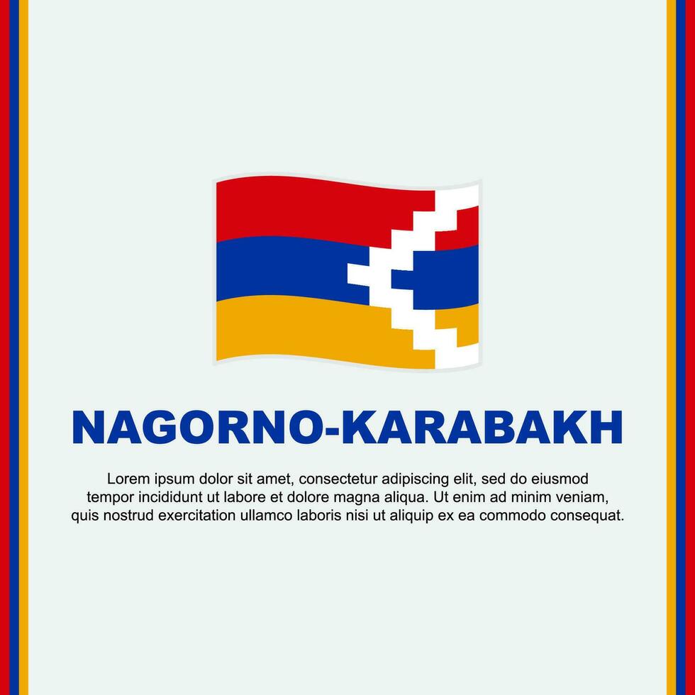 nagorno karabakh bandiera sfondo design modello. nagorno karabakh indipendenza giorno bandiera sociale media inviare. nagorno karabakh cartone animato vettore