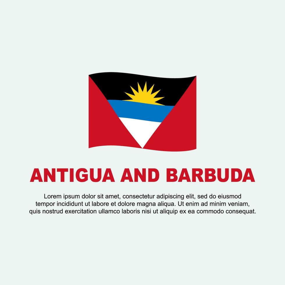 antigua e barbuda bandiera sfondo design modello. antigua e barbuda indipendenza giorno bandiera sociale media inviare. antigua e barbuda sfondo vettore