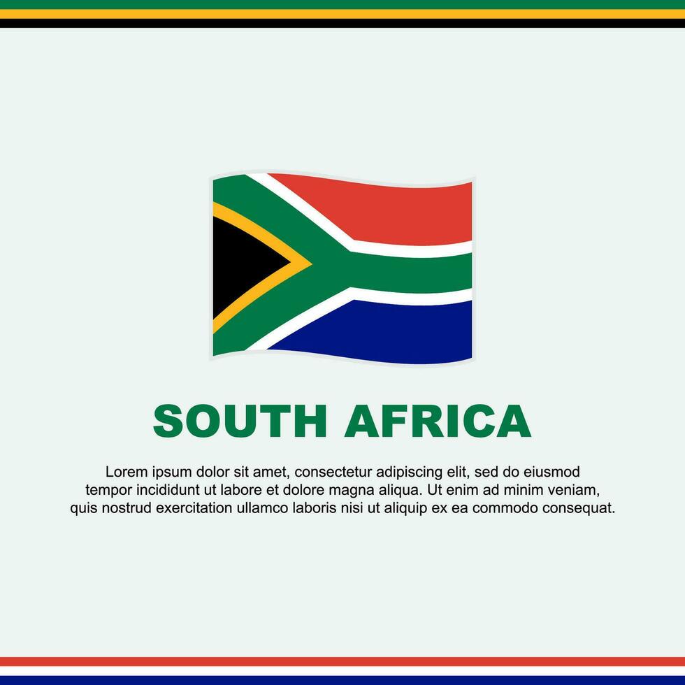 Sud Africa bandiera sfondo design modello. Sud Africa indipendenza giorno bandiera sociale media inviare. Sud Africa design vettore