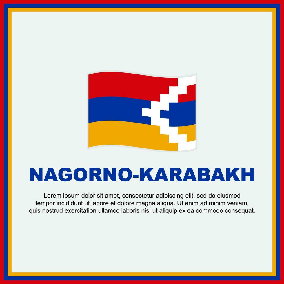 nagorno karabakh bandiera sfondo design modello. nagorno karabakh indipendenza giorno bandiera sociale media inviare. nagorno karabakh bandiera vettore