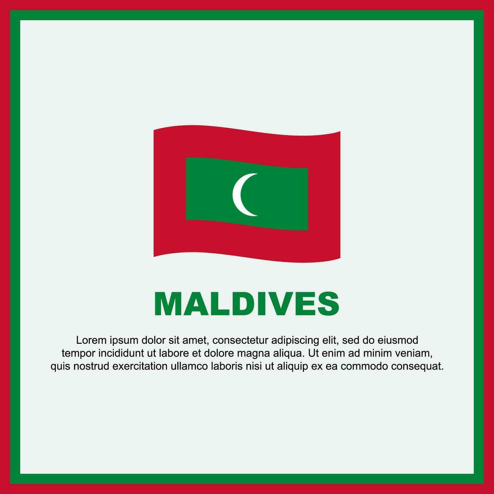 Maldive bandiera sfondo design modello. Maldive indipendenza giorno bandiera sociale media inviare. Maldive bandiera vettore