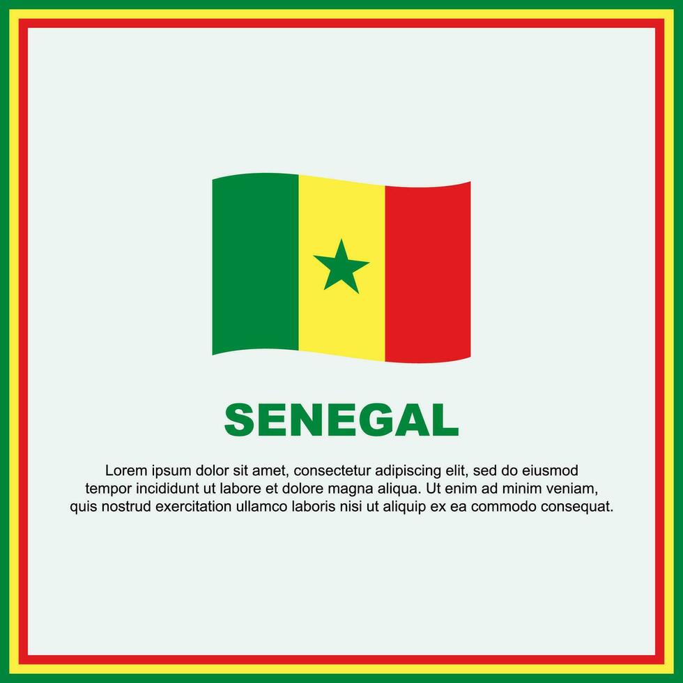 Senegal bandiera sfondo design modello. Senegal indipendenza giorno bandiera sociale media inviare. Senegal bandiera vettore