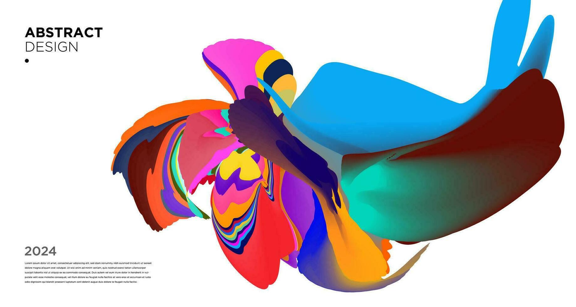 vettore colorato astratto psichedelico liquido e fluido sfondo modello 2024