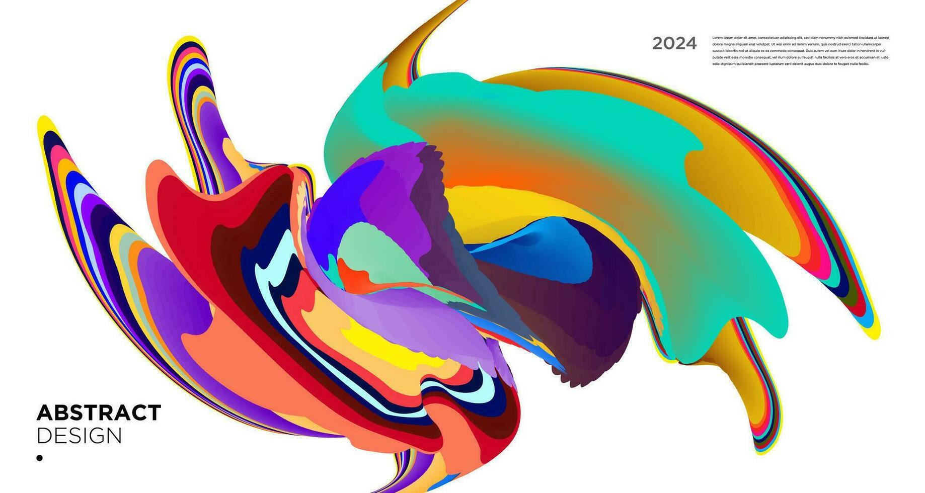 vettore colorato astratto psichedelico liquido e fluido sfondo modello 2024
