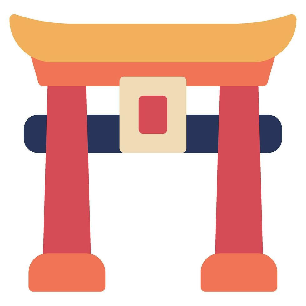 torii icona illustrazione, per uix, infografica, eccetera vettore