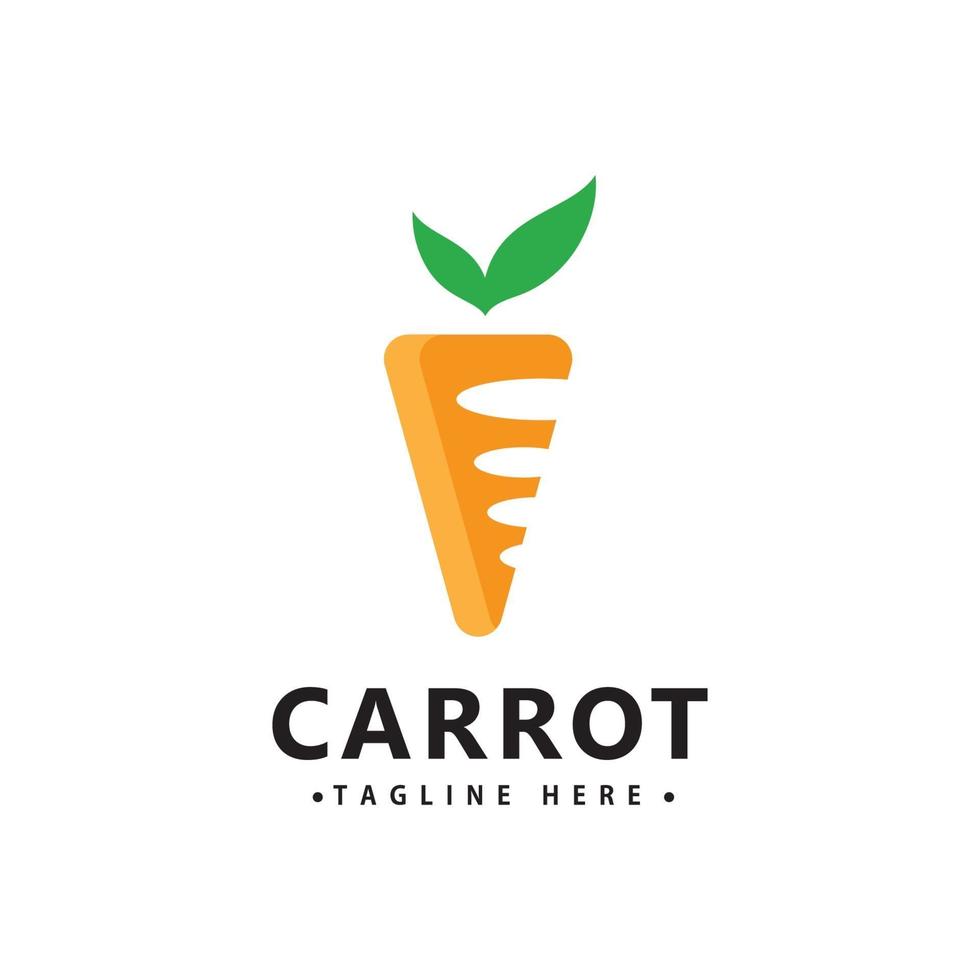 modello di progettazione di vettore dell'icona del logo della carota