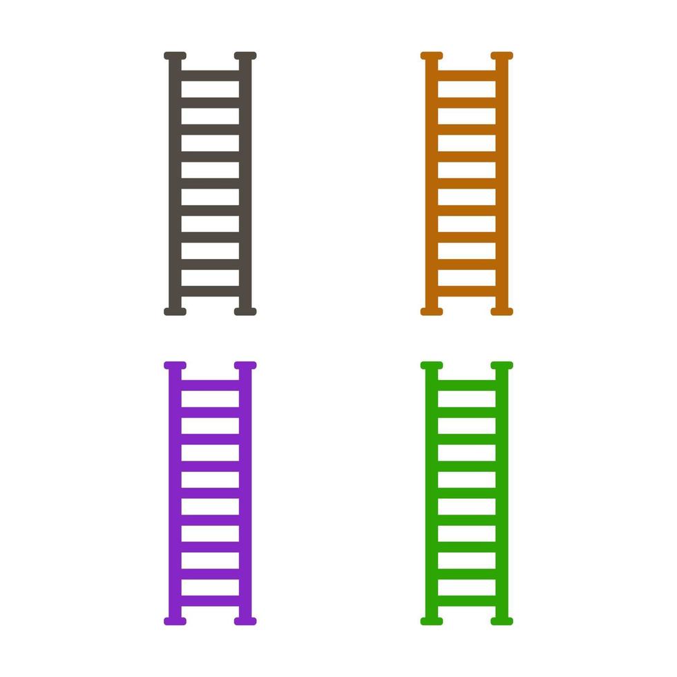 scala illustrata su sfondo bianco vettore