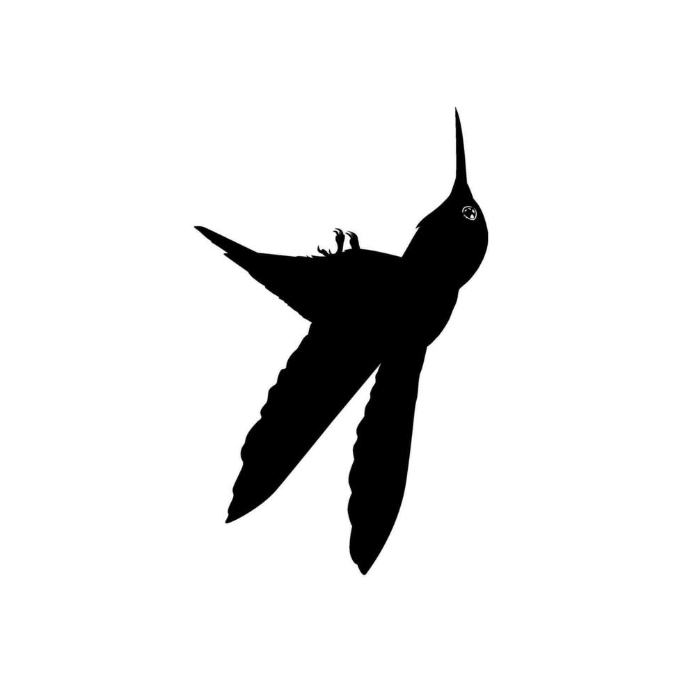 volante colibrì silhouette, può uso arte illustrazione, sito web, logo grammo, pittogramma o grafico design elemento. vettore illustrazione