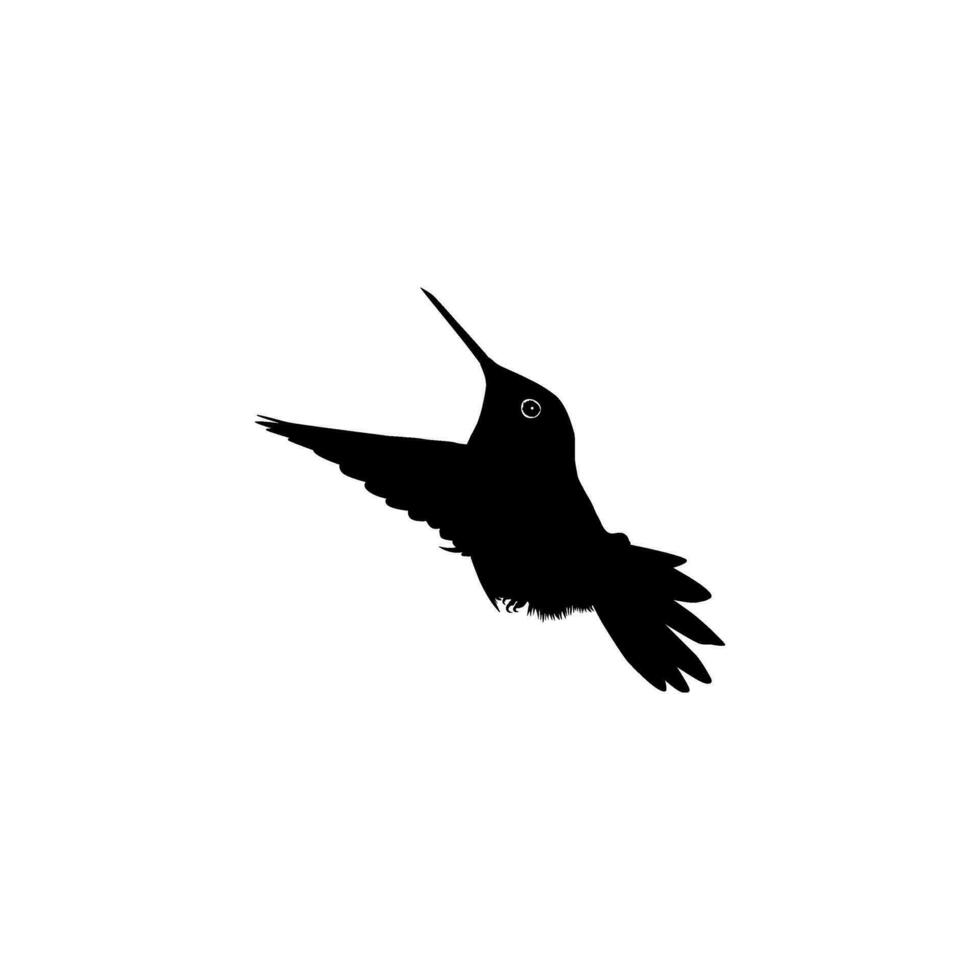 volante colibrì silhouette, può uso arte illustrazione, sito web, logo grammo, pittogramma o grafico design elemento. vettore illustrazione