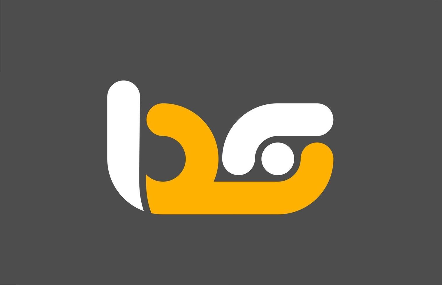 giallo bianco grigio combinazione logo lettera bs bs alfabeto design icon vettore