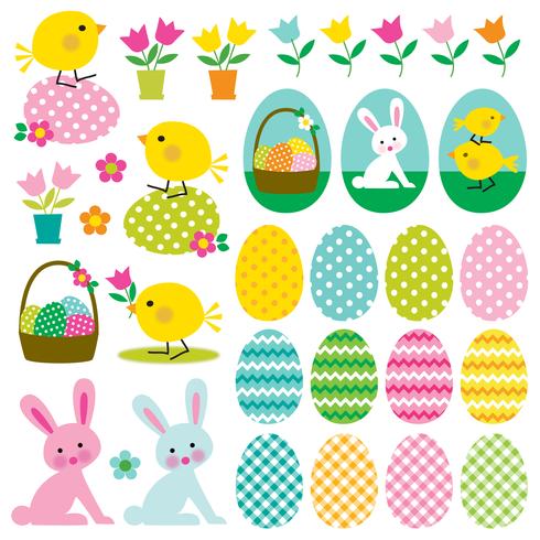 Grafica clipart di Pasqua vettore