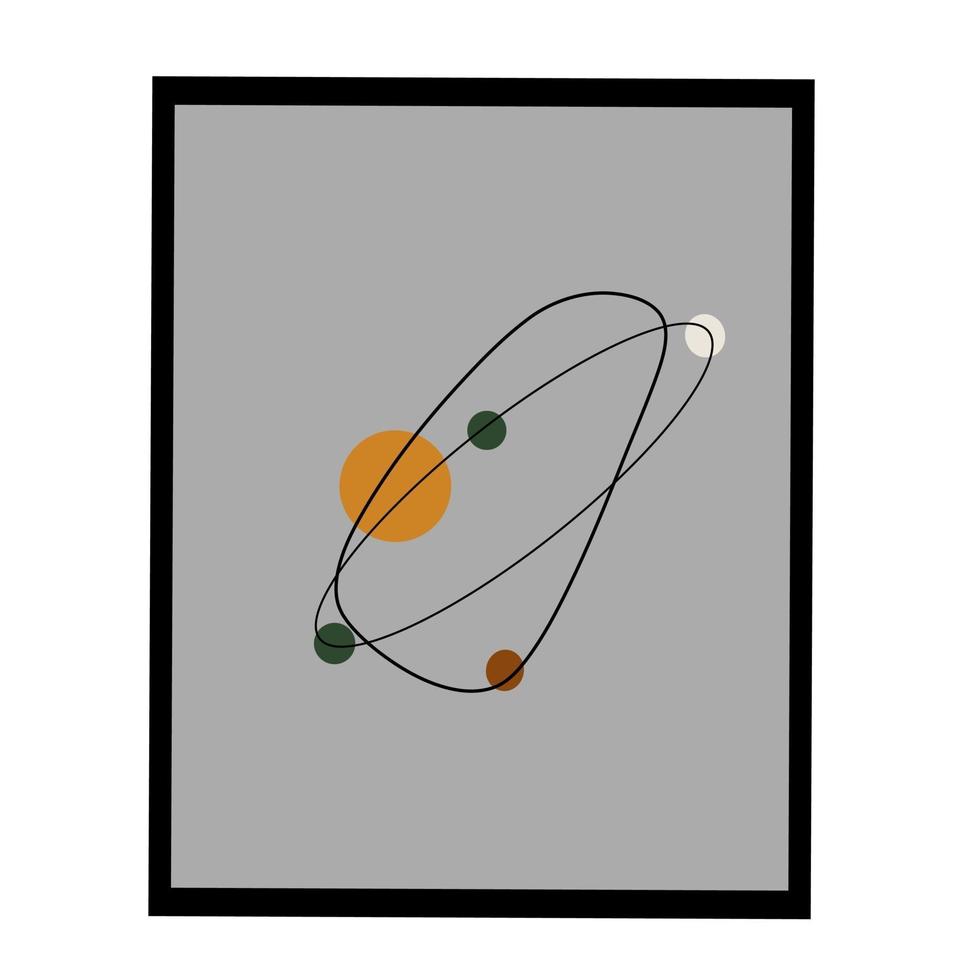 illustrazione estetica astratta geometrica minimalista moderna vettore