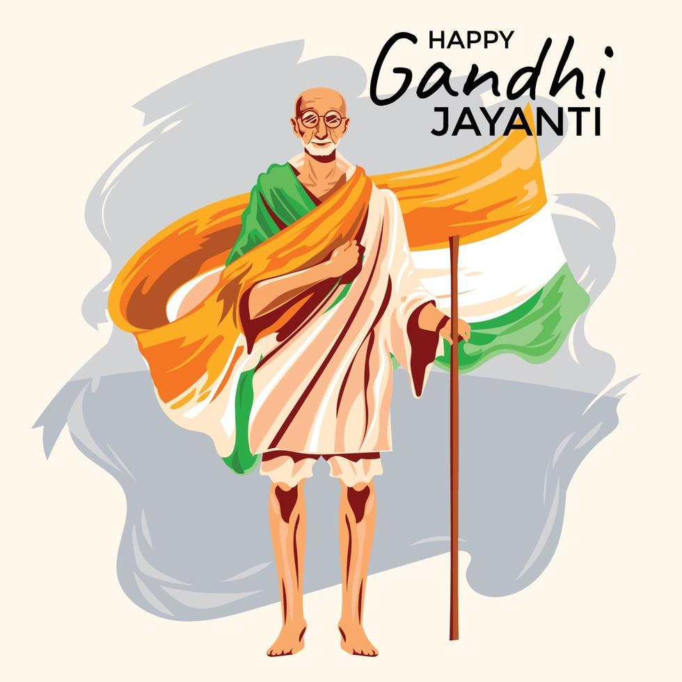 concetto di gandhi jayanti vettore