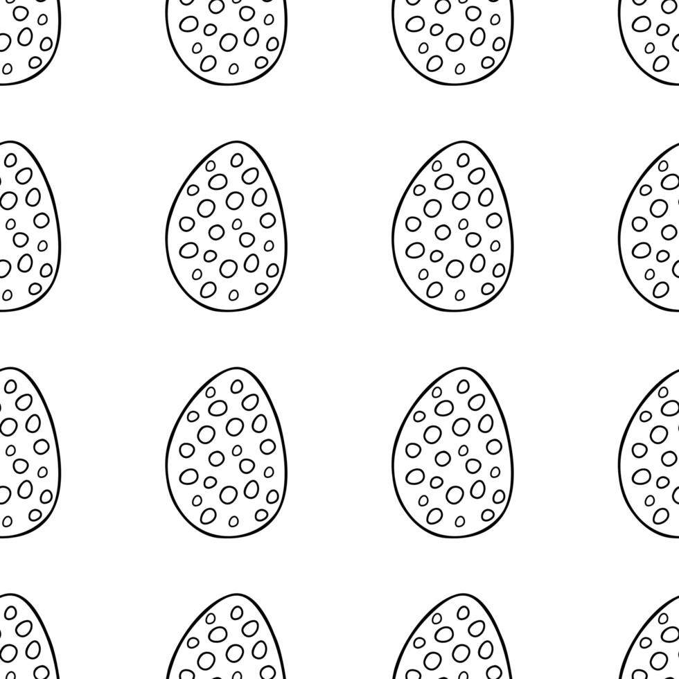 modello senza cuciture fatto dall'illustrazione disegnata a mano delle uova di Pasqua vettore