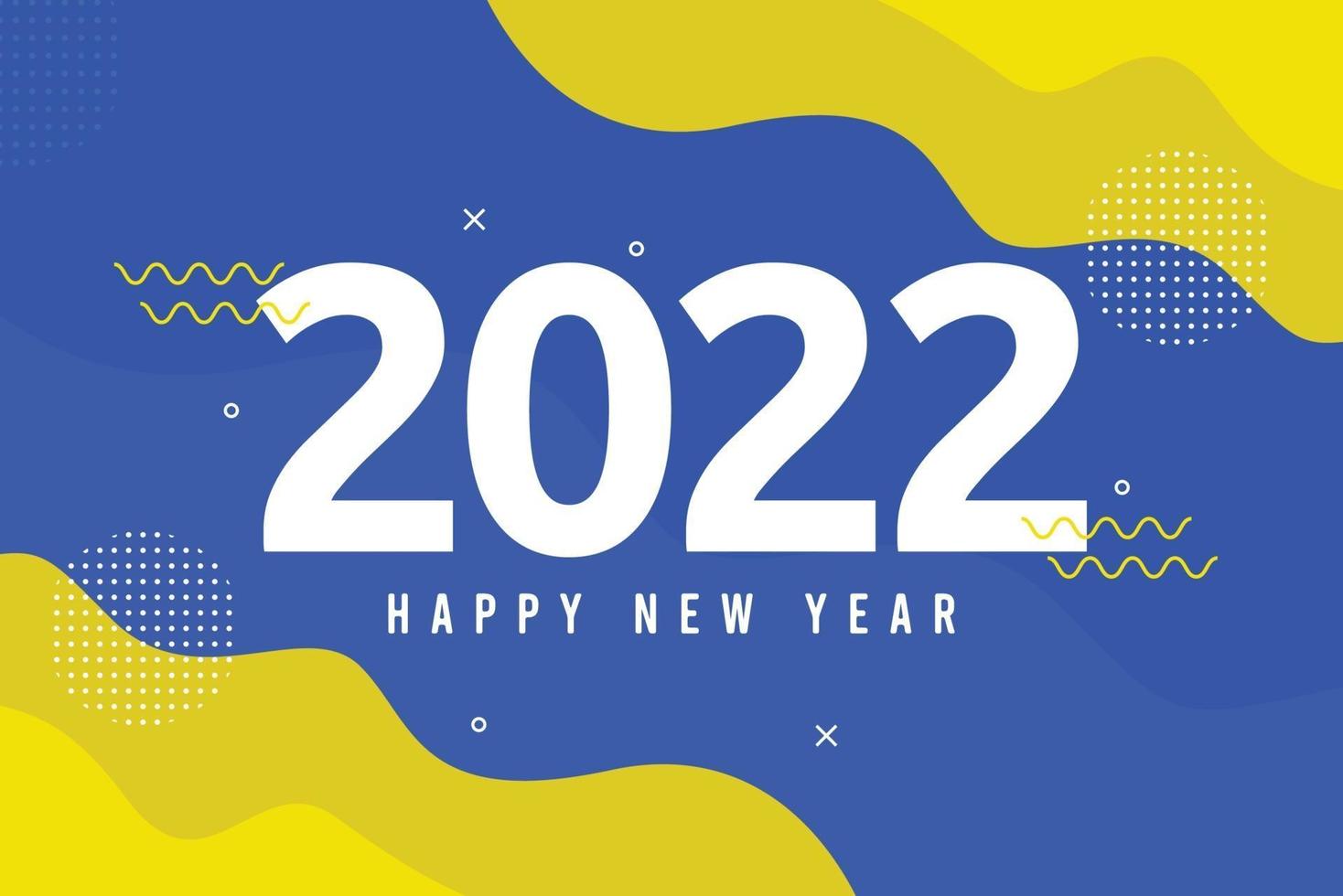 felice anno nuovo modello di banner 2022. vettore