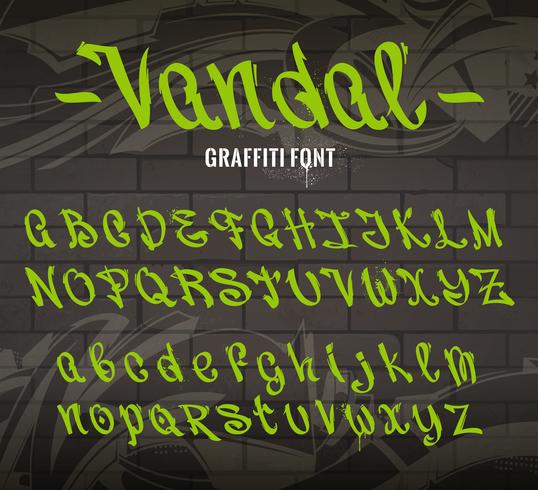 Font Graffiti Vandali vettore