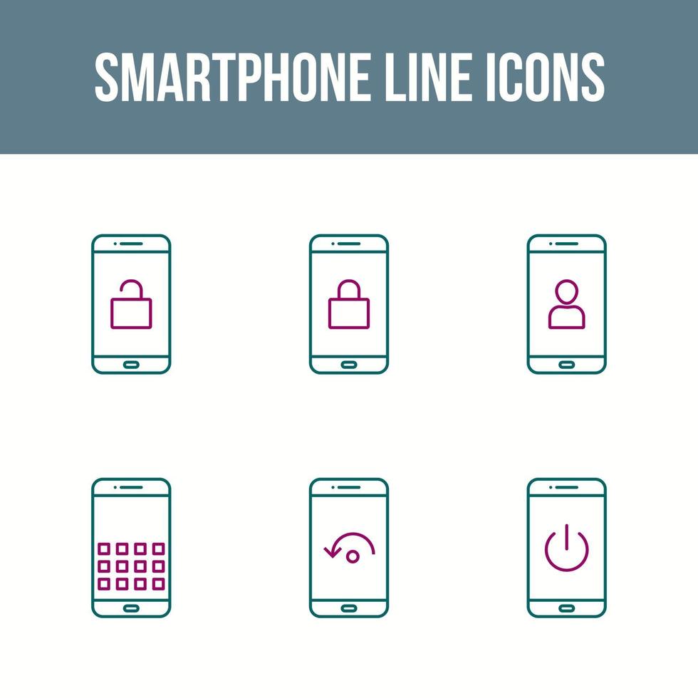 set di icone vettoriali per app mobili