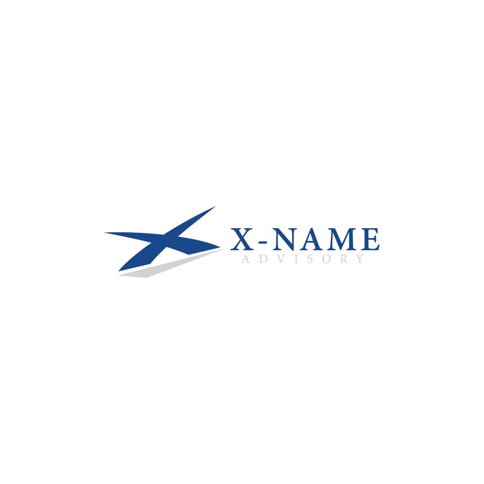 illustrazione dell'icona di vettore di progettazione del modello di logo iniziale x