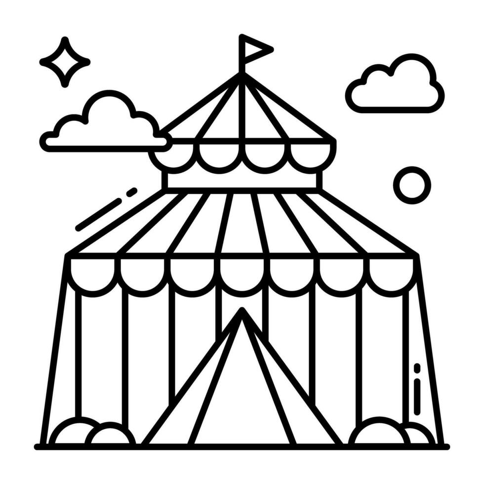 moderno design icona di circo tenda vettore