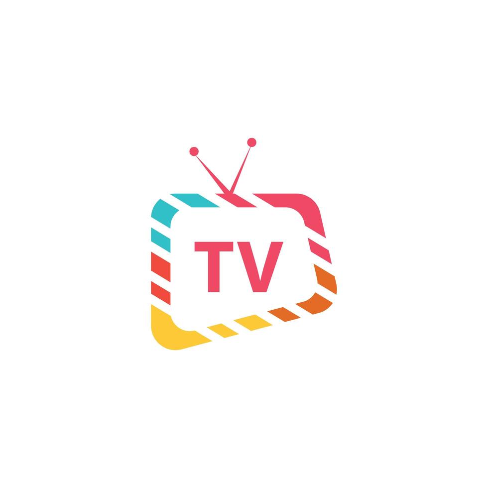 icona dell'illustrazione di vettore di progettazione del modello di logo della televisione