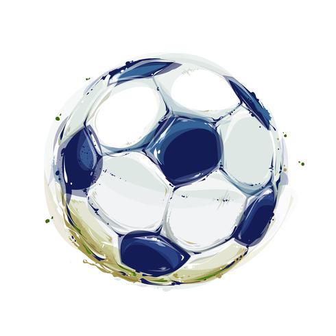 Pallone da calcio acquerello vettore