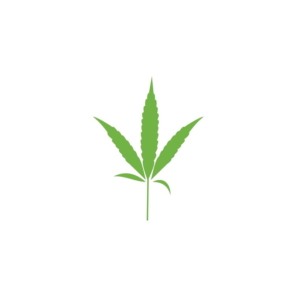 icona dell'illustrazione di vettore di progettazione del modello di logo della cannabis.